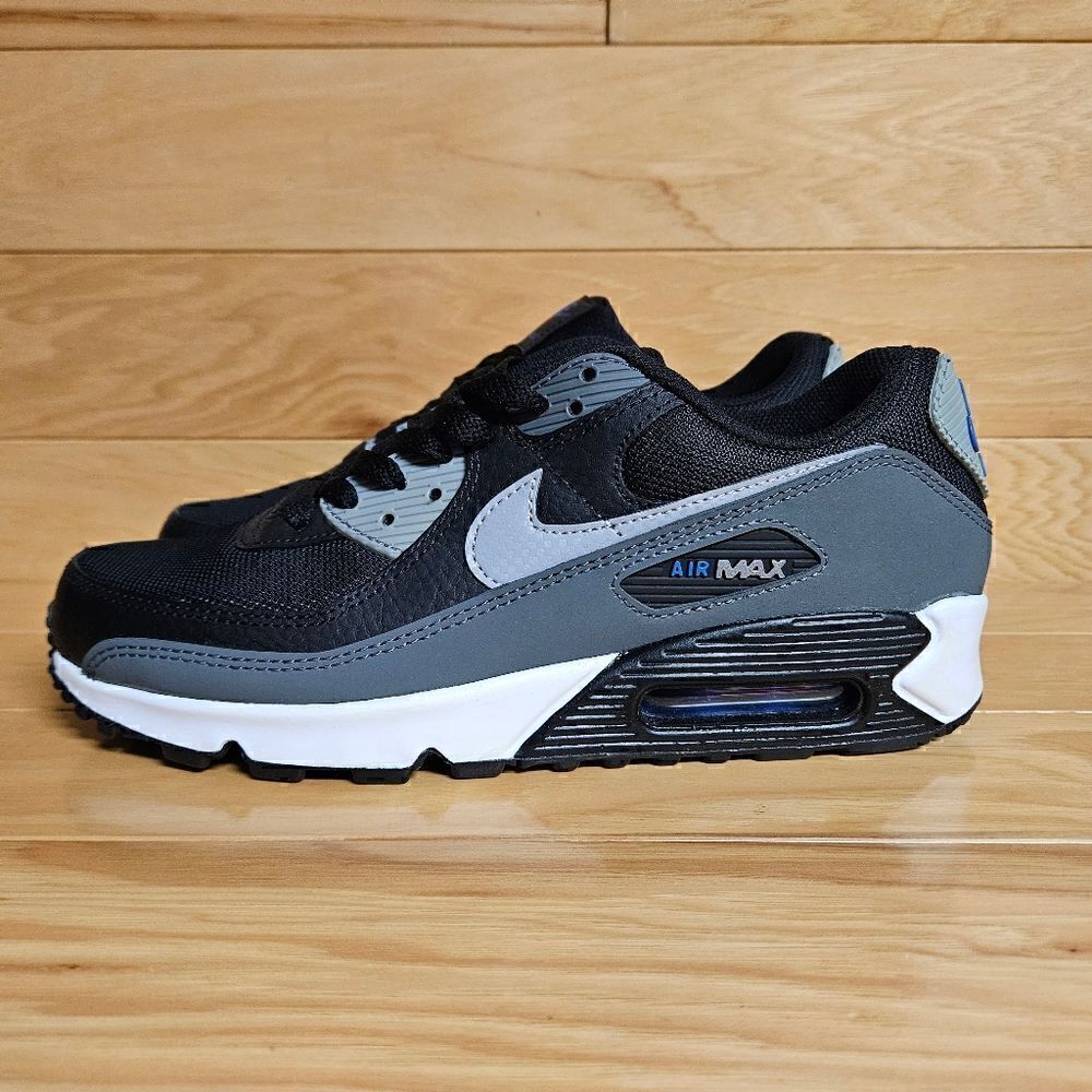 Nike Air Max 90 Black Reflective Silver Iron Grey Mens Running Shoe DM9102-002 - Picture 6 of 12